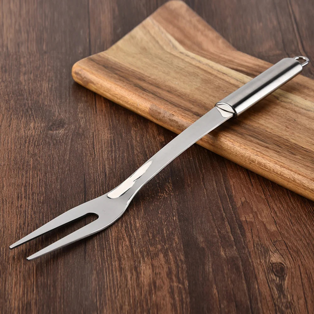 Stainless Steel Meat Fork Bbq Grill Barbecue Forks Accessories Cooking Kitchen Tools