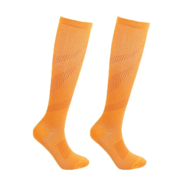 Compression Stockings Blood Circulation Promotion Slimming Compression Socks Anti-Fatigue Comfortable Solid Color Socks