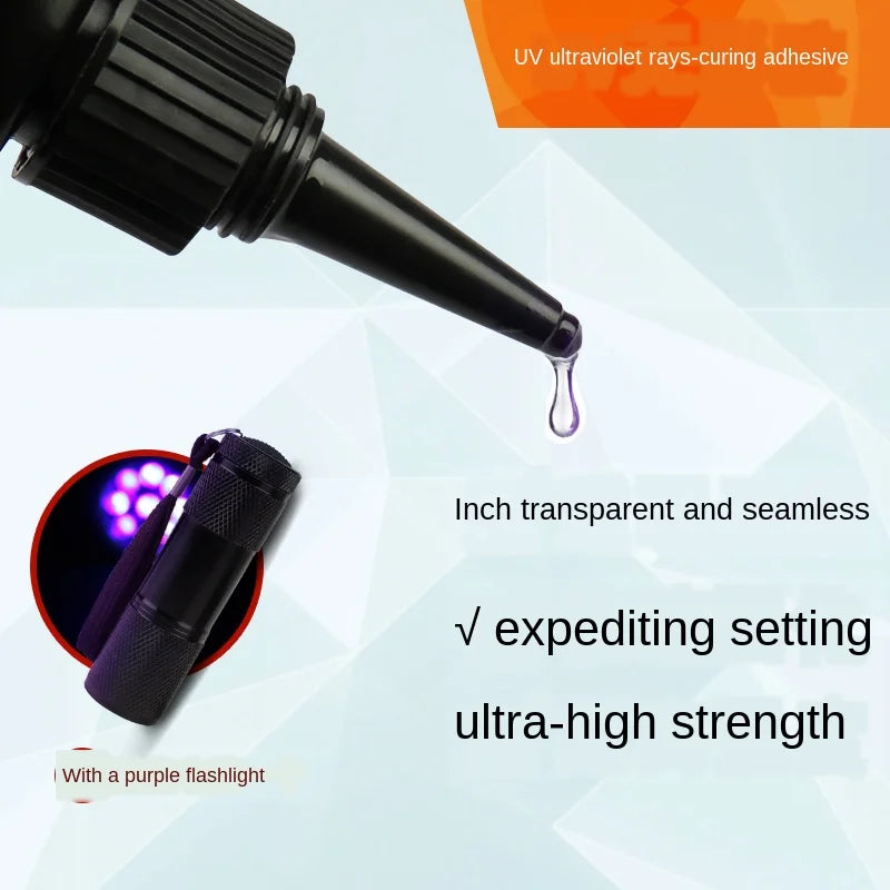 Shadowless Glue UV Glue 15ml Glass UV Glue Crystal Crafts strong Glue Transparent DIY Remedied Adhesive UV Shadowless Glue
