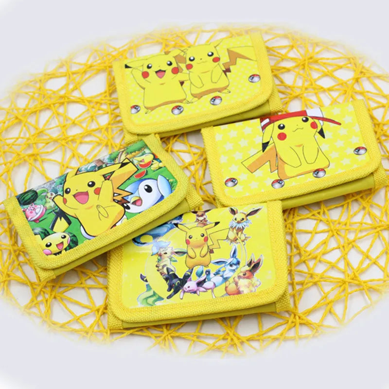 Pokemon Kids Wallet Janpan Anime Pikachu Figure Wallet Card Bag PVC Coin Purse Christmas Gifts for Kid Toy Random One