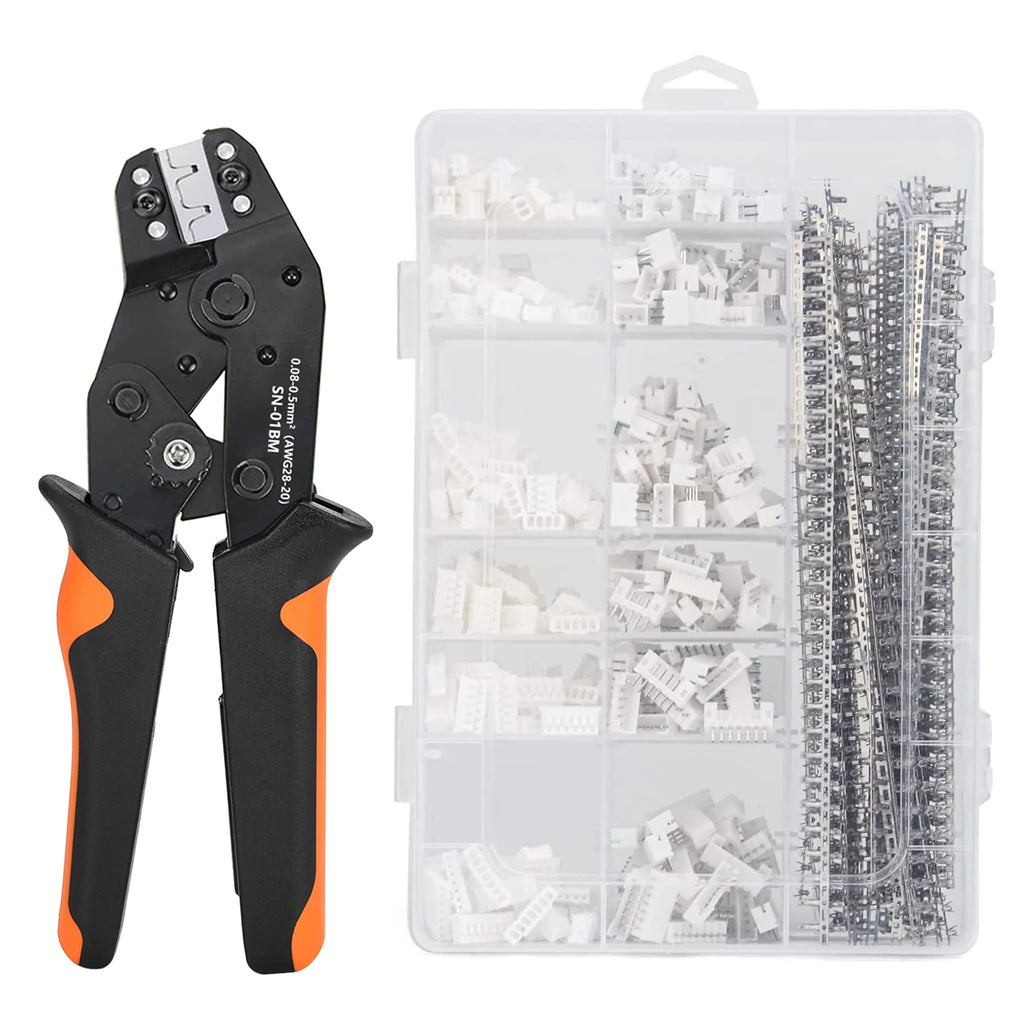 SN-01BM Micro Connector Ratchet Crimping Tool Kit Jst PH2.0/XH2.54 Terminals Wire Crimper Plier Set Mini Clamp Tool