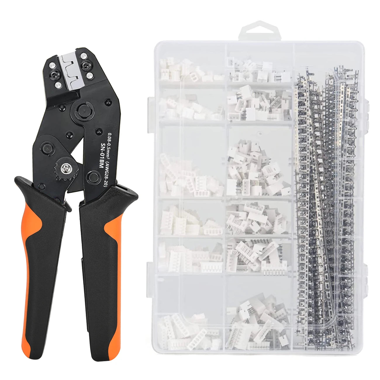 SN-01BM Micro Connector Ratchet Crimping Tool Kit Jst PH2.0/XH2.54 Terminals Wire Crimper Plier Set Mini Clamp Tool