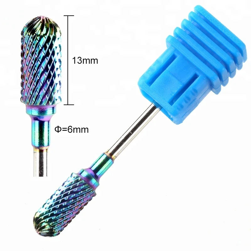 Tungsten Carbide Nail Drill Bit For Manicure Machine Milling Cutters For Removing Gel Varnish Cuticle Clean Nail Polishing Tools