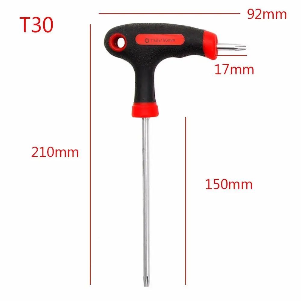 T-Handle Grip Torx Hex Allen Key Screwdriver Driver Tool T10/T15/T20/T25/T30/T40 New 2017
