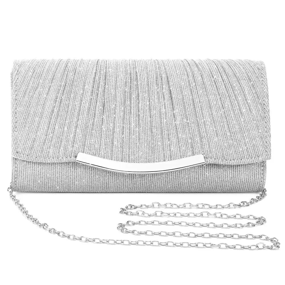 High Quality Polyester Messenger Handbag Plain Solid Color Flap Wedding Bag Wedding Party Prom Clutch Bag Women