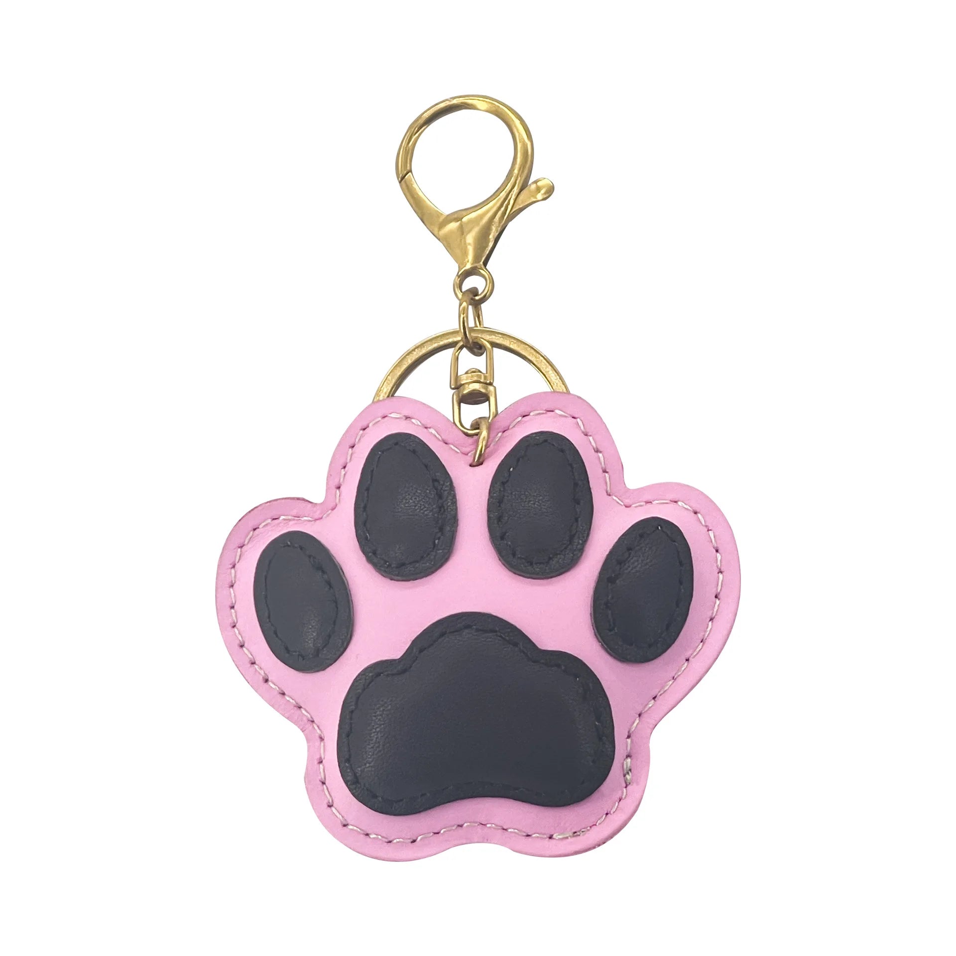 New Cute Cat Paw Key Ring Cow Leather Handbag Pendant Trendy Luggage Bag Accessories cat Footprint For Women and Men