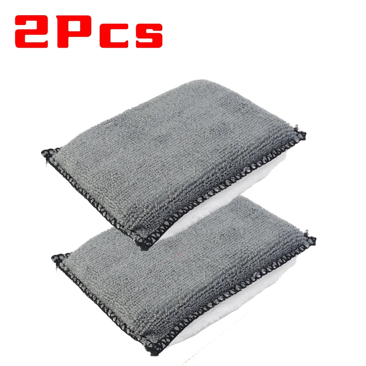 Car Wash Sponge Stain Removal Gray Wipe Plush Polyester Car Maintenance Tool 1-5pcs Double Sided Cleaning Sponge Soft Microfiber