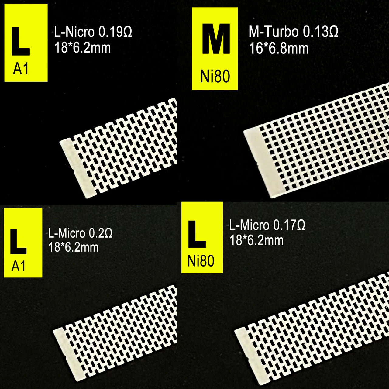 4 Models 6.2/6.8 Width 18/16mm Length  Sheet A1/Ni80 Nex-Mesh to Household Specialty Tools
