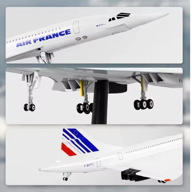 2025 New 1:125 Scale Model Air Singapore /Air British /Air France Airlines Concorde  Aircraft Airways With Wheels and Lights