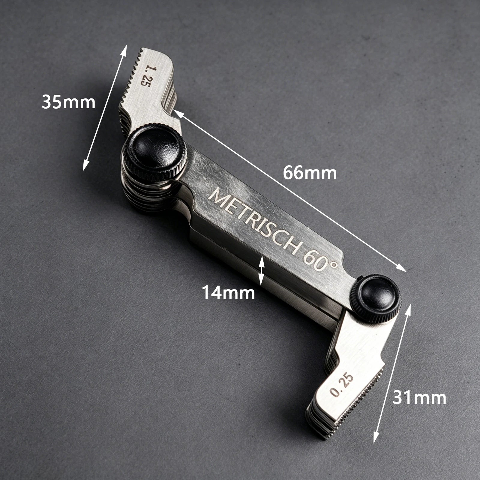 55/60 Degree Thread Plug Gauge Metric Imperial Gear Tooth Screw Pitch Gauges Stainless Steel Measuring Tool Tap Thread Measureme