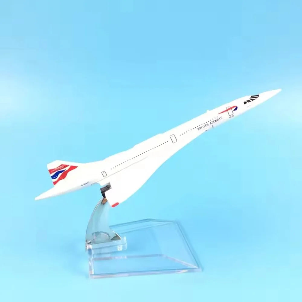 1:400 Scale 16cm Concorde British Airways Model Airliner Alloy Diecast Aviation Plane Model Toys Collection Home Decor Miniature