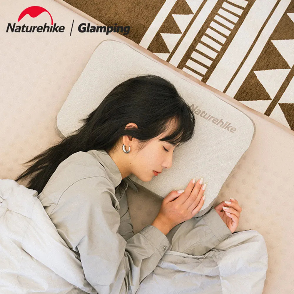 Naturehike-Camping Square Pillow,Memory Cotton, Comfortable Inflatable Pillow/Pillowcase,Portable Outdoor Sleeping Supplies