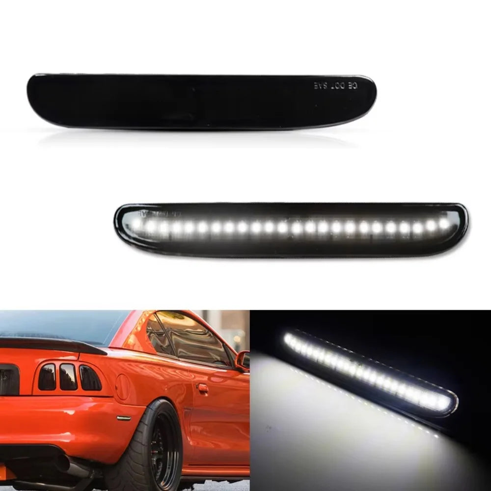 Car LED Rear Bumper Side Marker Lights For Ford Mustang 1994 1995 1996 1997 1998 Clearance Light Parking Light Fender Flare Lamp