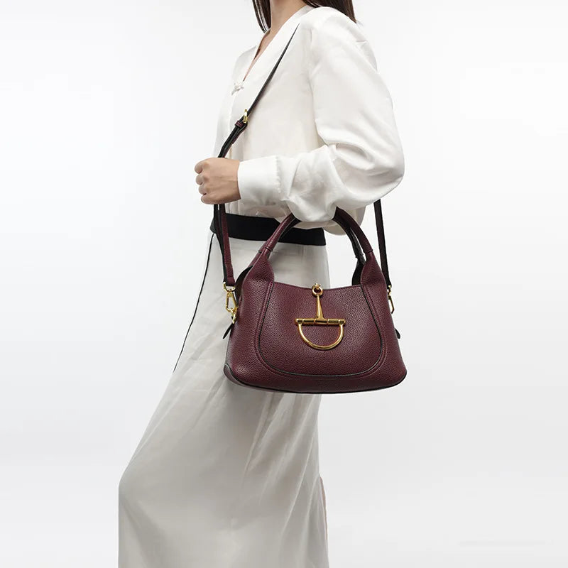Stylish Solid Color Designer Diaper Bag Women Luxury Leather Tote Large Capacity Elegant Crossbody Handbag For Simple Chic