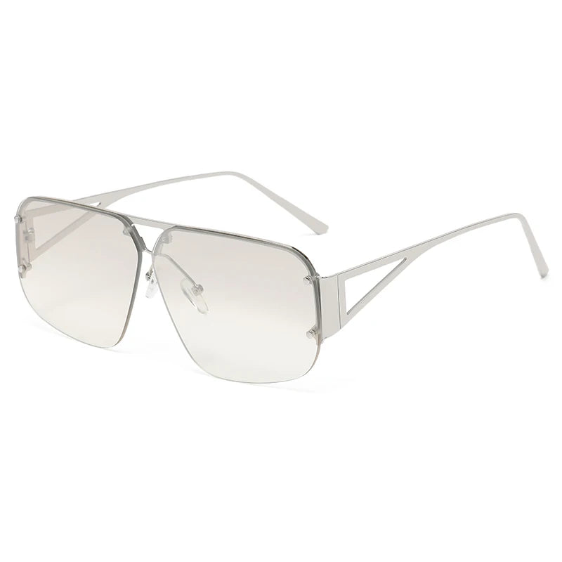 Hiking Camping Rectangle Anti Light Glasses Women Metal Frame Glasses Vintage Brand Square Men Shades Female Eyewear UV400