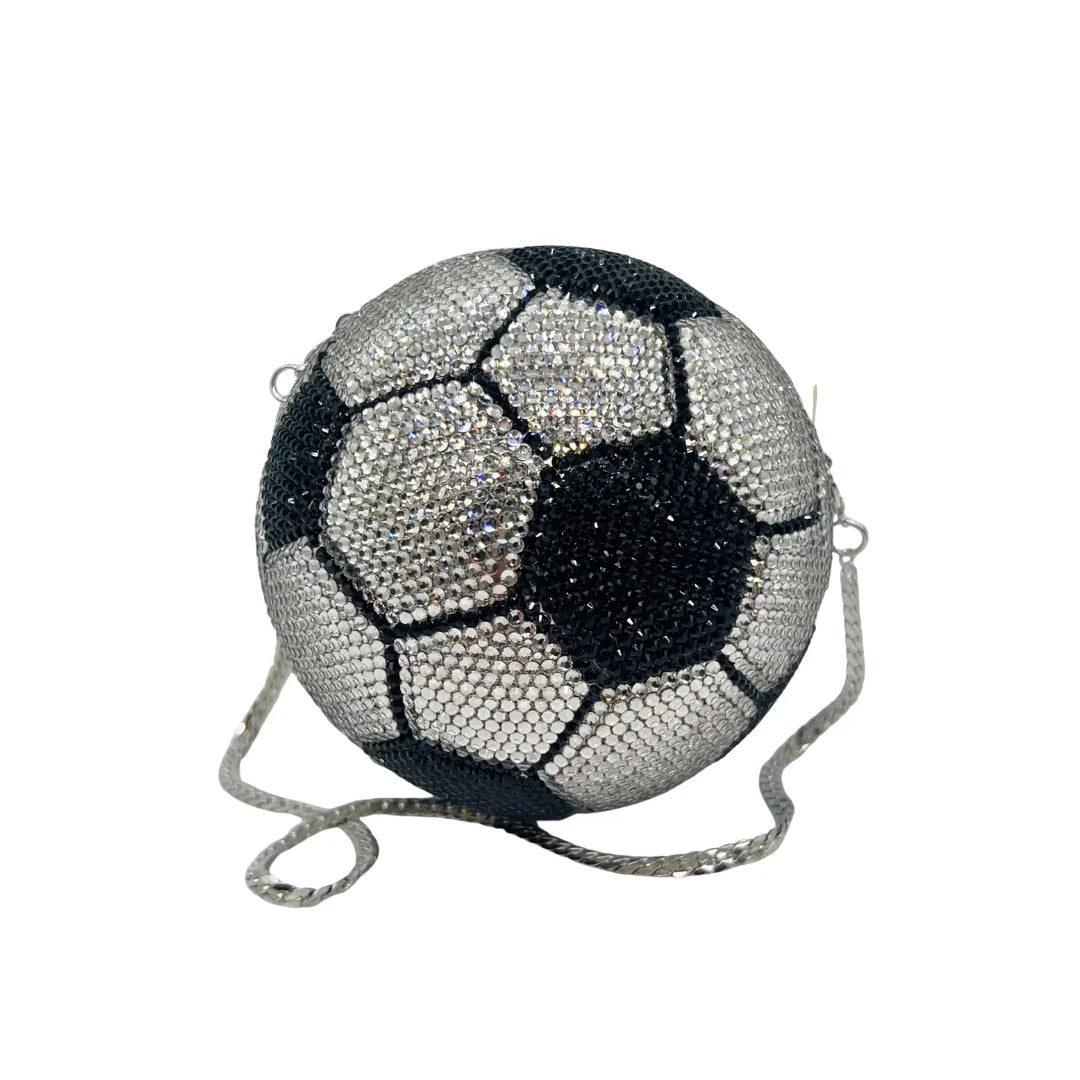 Soccer Ball Clutch, Hexagon-Pentagon Pattern Evening Bag for Women. OEM Custom Sports Theme Purse, Low MOQ Wholesale from Factor