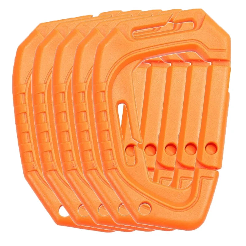 5Pcs Plastic Tactical Carabiners Fast Spring Hard Hook Buckle D-Clip For Molle Webbing Accessories Backpack/Vest/Belt