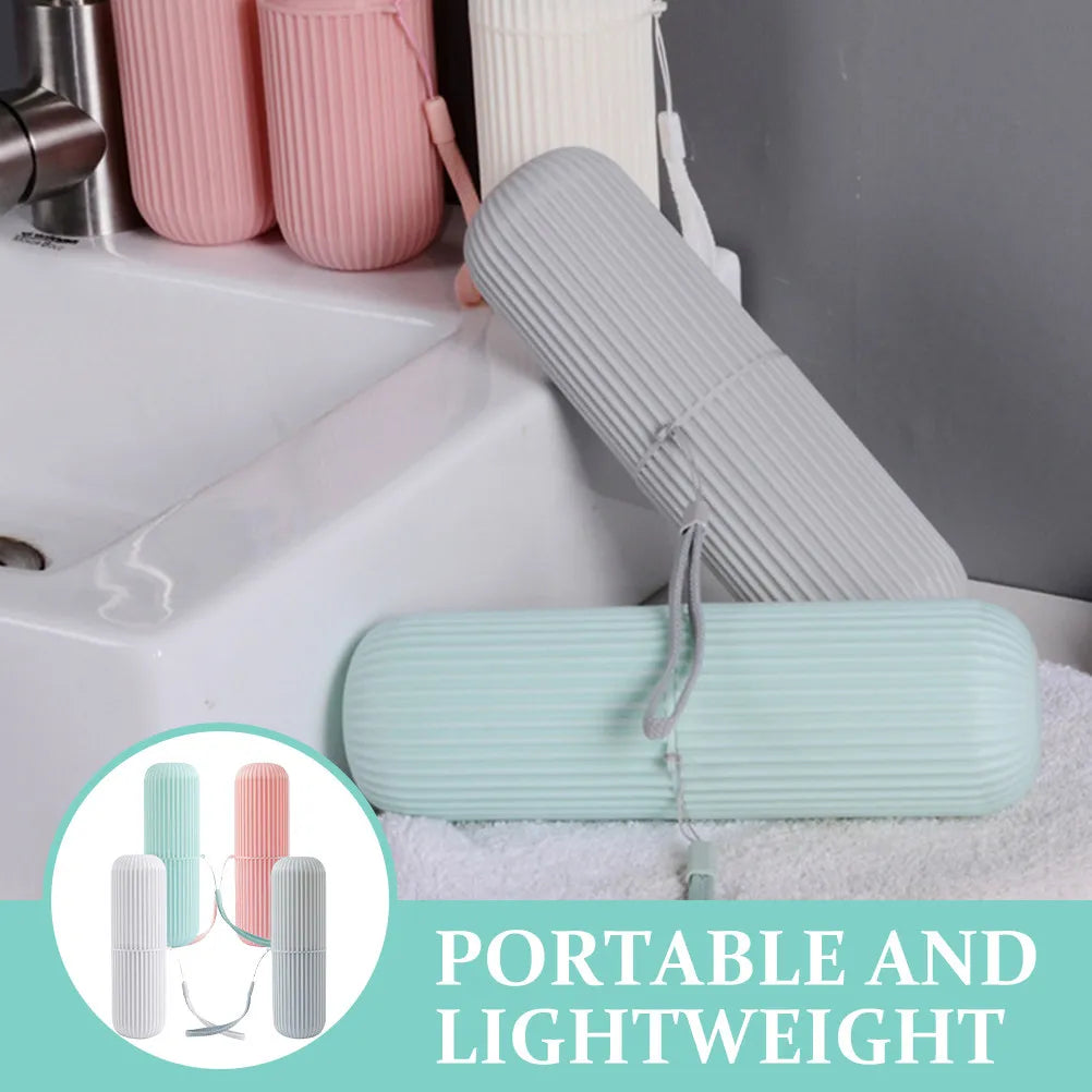 4pcs Holder Portable Travel Portable Toothbrush Container Travel Supply Bathroom Cup Toothpaste Container Compact Design
