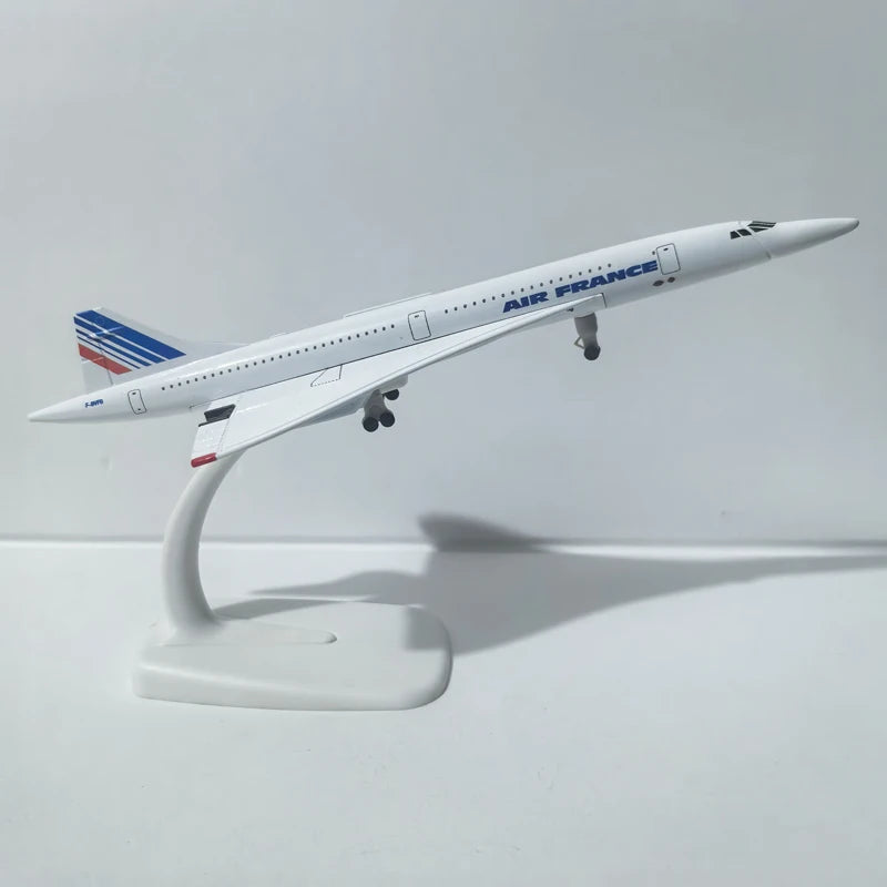 JASON TUTU 20CM Air France Concorde Aircraft Model Planel Airplane Diecast Metal 1/300 Scale Planes Collect Gifts