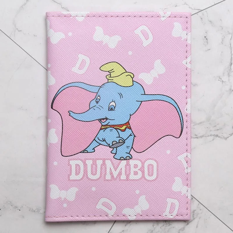 Cartoon Travel Accessories Disney Mickey Princess Passport Holder PU Leather Women Travel Passport Cover Case Card ID Holders