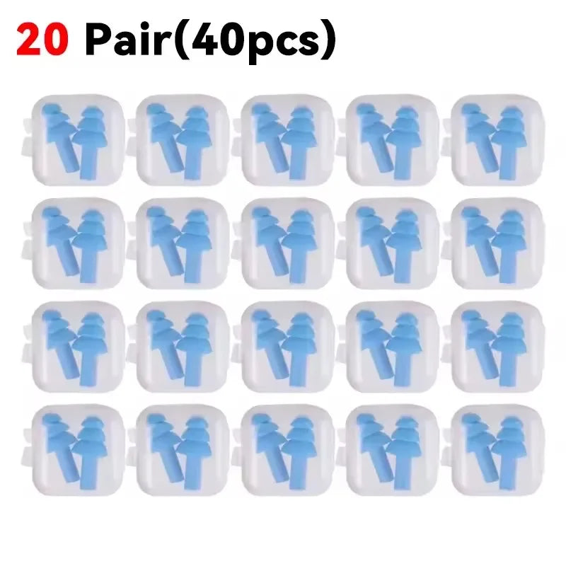 25/1Pair Ear Plugs Sleeping Noise Cancelling Reusable Silicone Sound Block Earplugs Summer Waterproof Swimming Ear Plug With Box