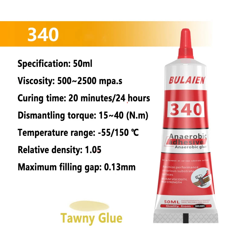 50ml Threadlocker Screw Glue Quickly Cured Thread Locking Agent Anaerobic Adhesive Corrosion-Resistant Anti-Loosening Glue