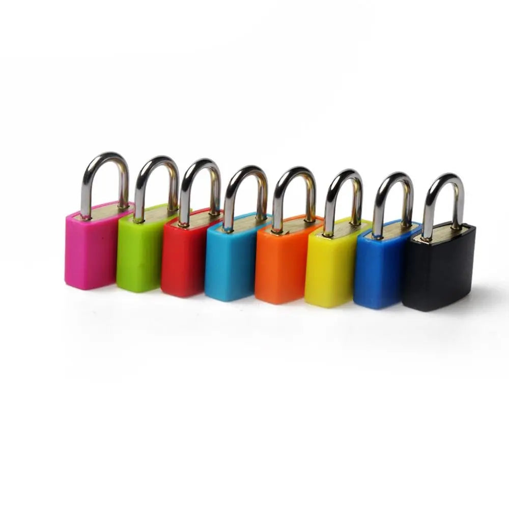 Small Mini Travel Supplies Home Ornament Suitcase Padlock Strong Steel Cabinet Door Bookbag Small Luggage Lock with 2 Keys