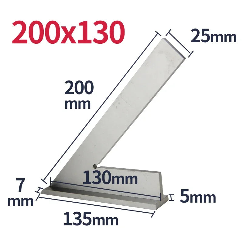 45 Degree Flat Edge Square Measuring Multi Angle Try Square Ruler Gauge Tool Squads Machinist Square With Base Set