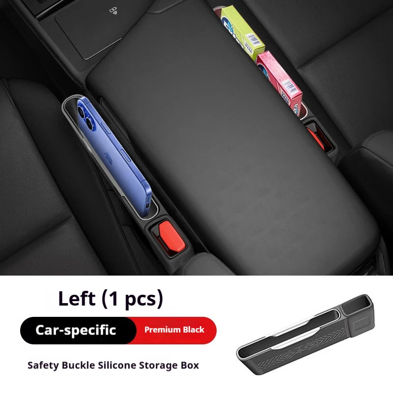 For Audi A3 A4 Seat Belt Storage Box A5 A6 A7 Q5 Q6 Q7 Q8 S4 S5 S8 RS5 RS6 Silicone Seat Side Gap Storage Box Car Accessories