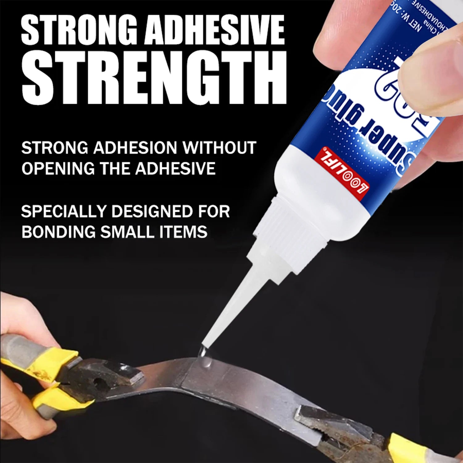Loolifl 502 Ceramic Plastic Glass Metal Model, All Purpose Superglue for Crafts and Repairs,Clear Instant Cyanoacrylate Adhesive