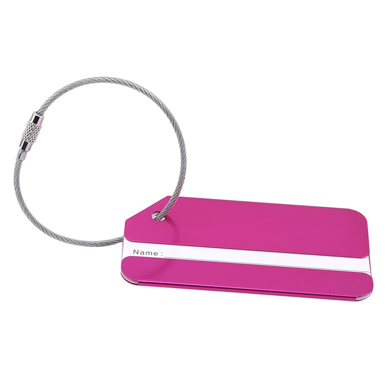 5Pcs Luggage Tags Aluminium Alloy Suitcase Tag Luggage Tag Id Luggage Tags For Suitcases Travel Luggage Baggage Identifier