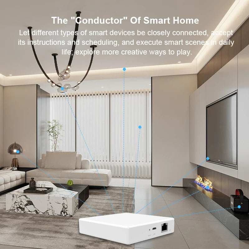 Matter Gateway Hub Homekit Tuya Zigbee BL Multi-model Gateway Smart Home Bridge Zigbee Google Home Smart Life App Control