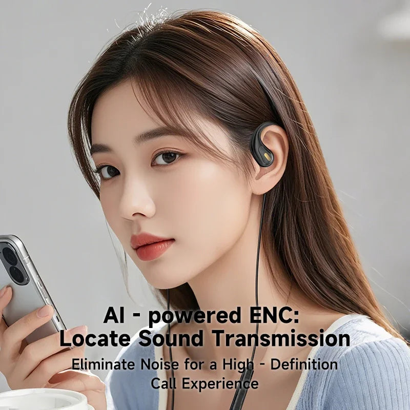 YTOM A13 TYPE C 3.5mm Wired Earphone Open Ear Headphones Bass Stereo Game Music Earplugs Noice Cancelling earbuds PK AK6 EDX
