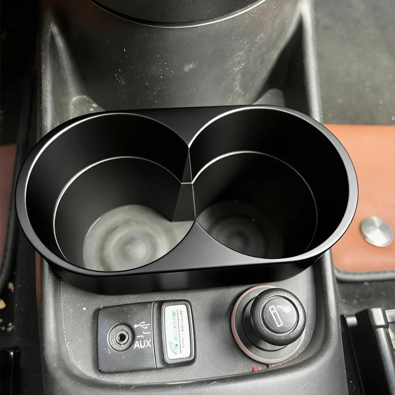 1Pc Car Cup Holder Drink Rack Storage Box Extended Edition For Fiat 500 Abate 2009-2017 Car Interior Stowing Tidying Accessories