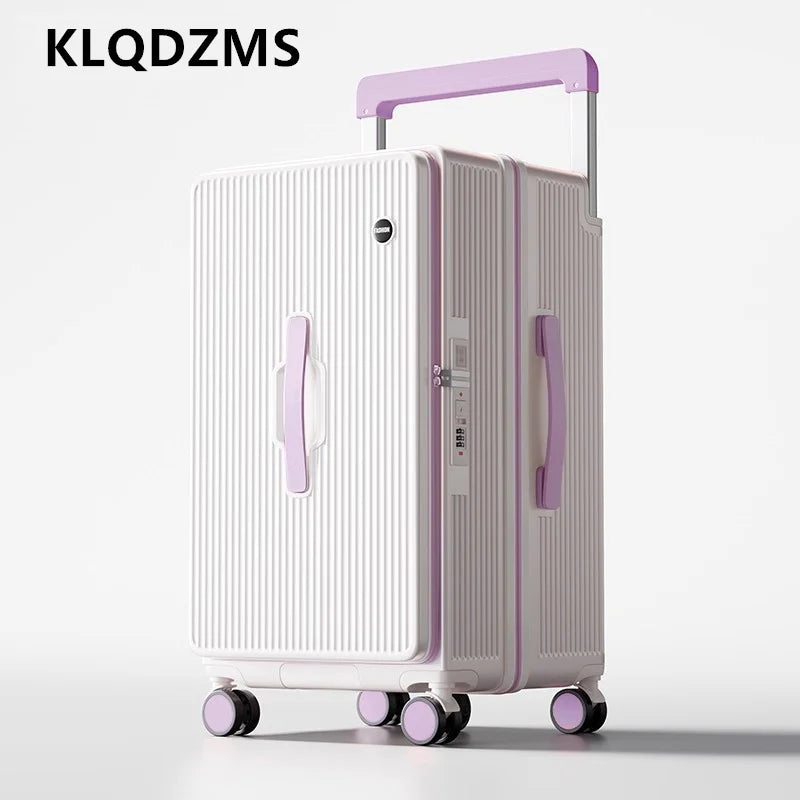 KLQDZMS Rolling Luggage Oversized Capacity Trolley Case ABS+PC Boarding Box 20"24"26"28"30"32 Inch Women's Travel Suitcase