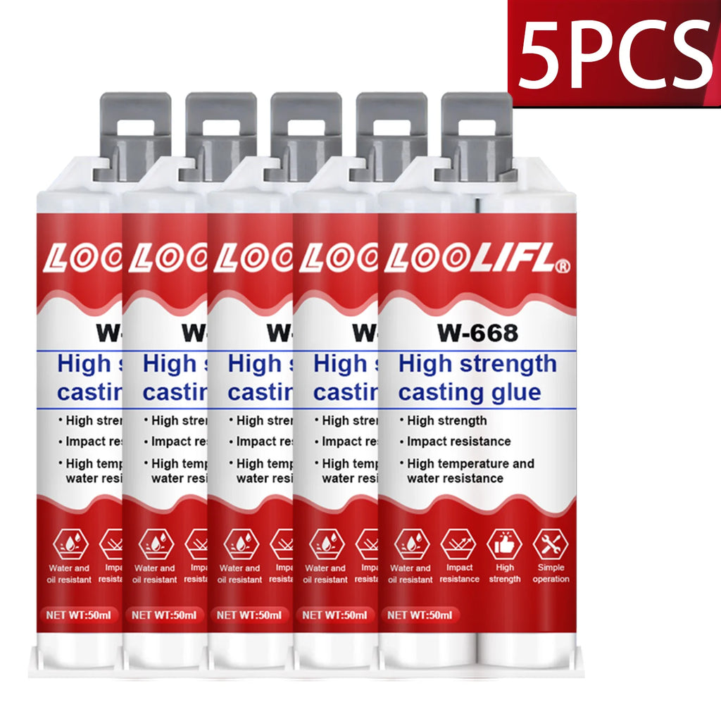 LOOLIFL High Temperature Glue for Metal Welding Strength Repair Resistant Magic AB  Plastic Wood  Adhesive Purpose Bi Component