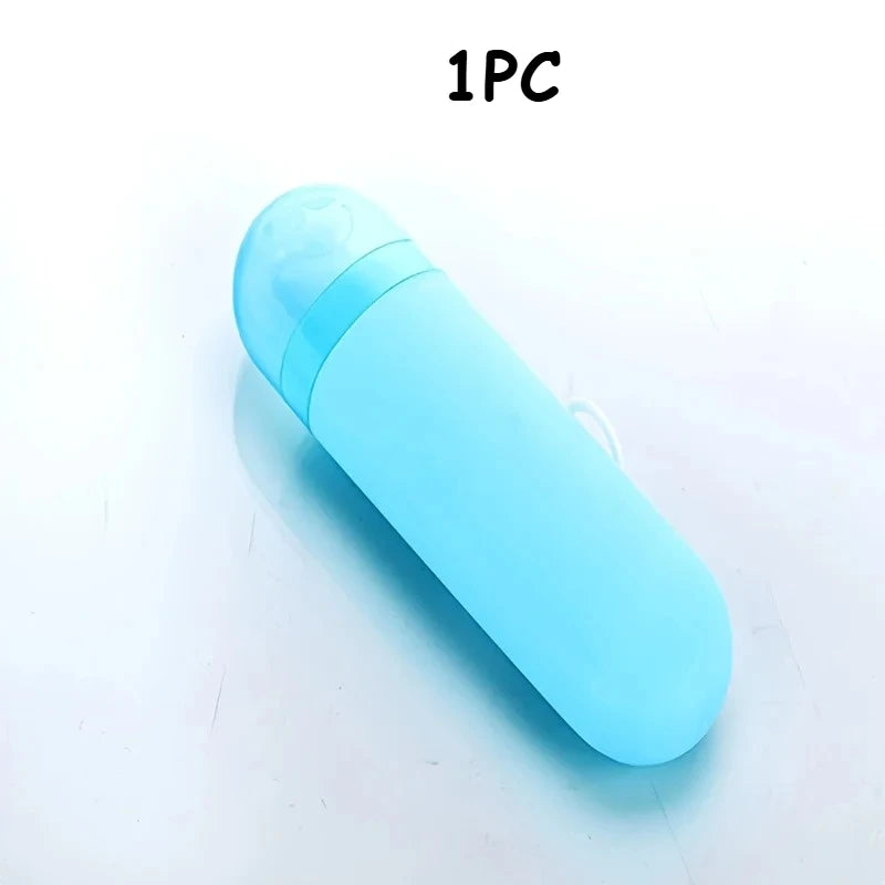 2/1 Travel Toothbrush Toothpaste Case Cover Holder Portable Hiking Camping Toothbrush Storage Box Wash Cup Cosmetic Capsule Case