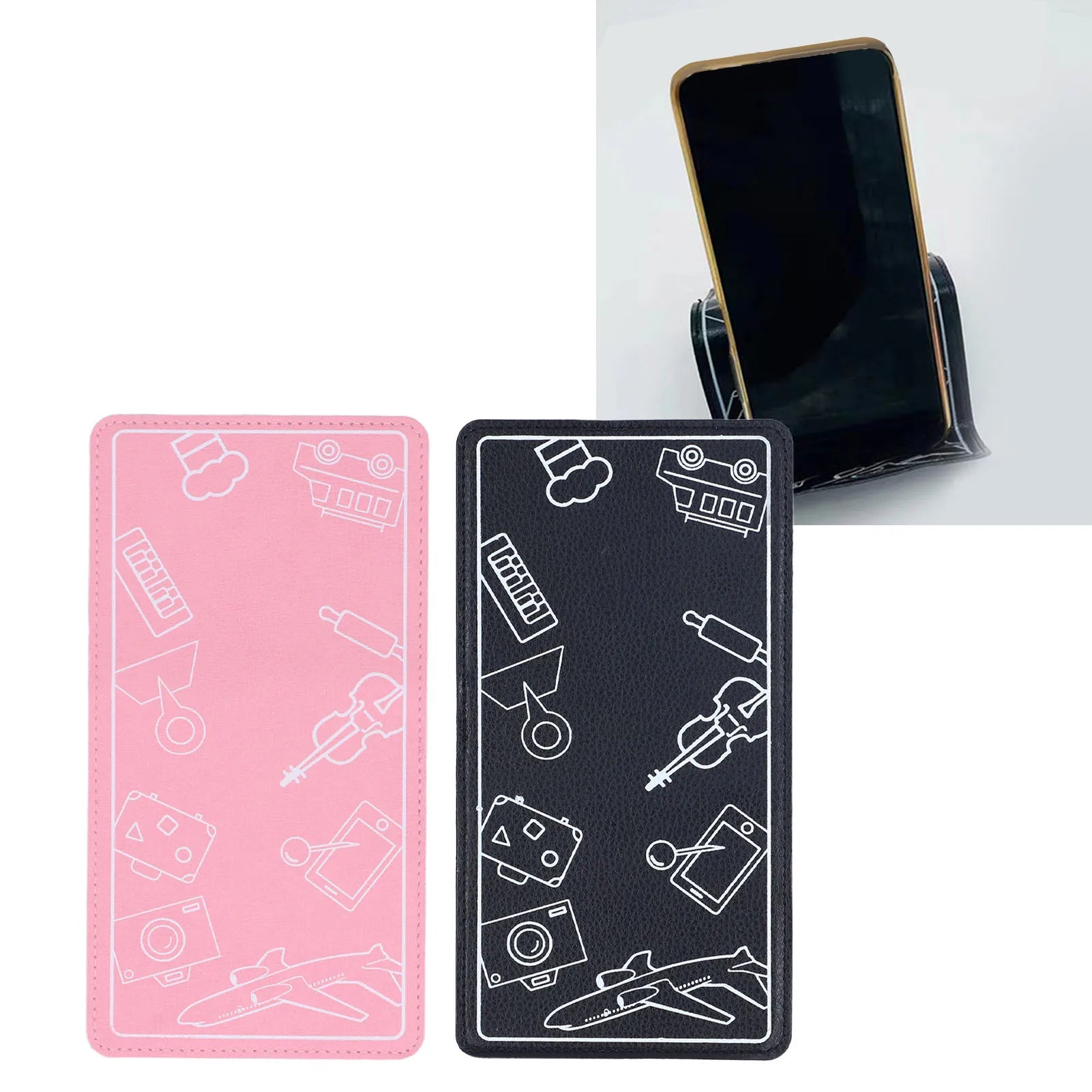 Airplane Phone Holder Flexible Foldable Portable Tablet and Cell Phone Stand for Travel Flexible Phone Holder Travel Phone Stand