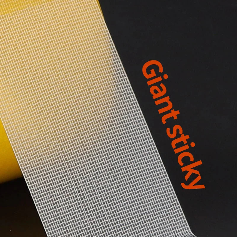 10M Double Sided Tape High Viscosity Grid Fiber Transparent Double Sided Tape Sticky Waterproof Adhesive Fiber Mesh Tapes