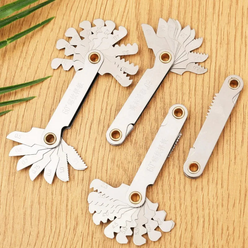 20 Teeth 60 Degree Imperial Thread Ring Gauges Metric Inch Center Measurement Gear Tooth Screw Pitch Gauges Measuring Tools