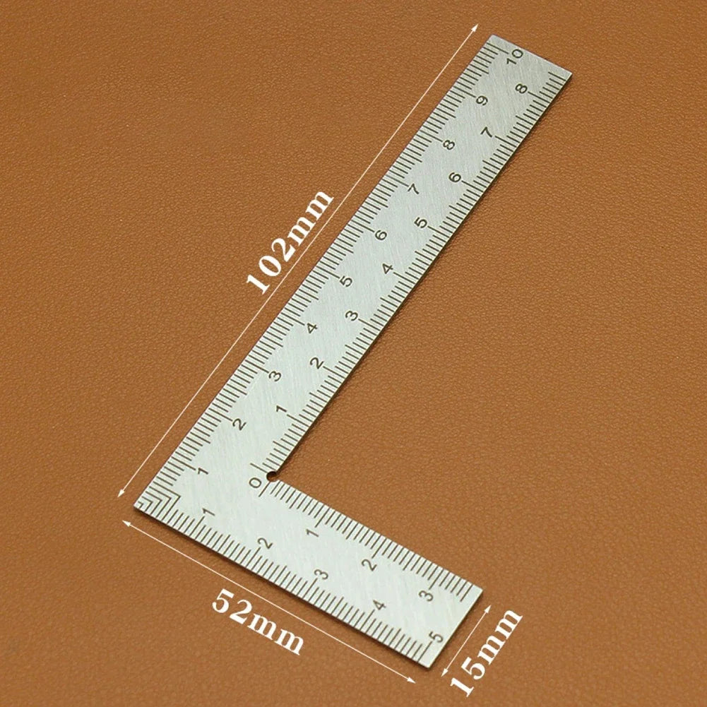 90 Degree Angle Ruler Stainless Steel L Shape Ruler Measuring Tool Metal Straight Woodworking Ruler Tools Right Angle Ruler