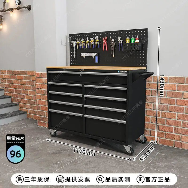 Creative Mobile Tool Cart Workshop Multi-function Storage Cabinet Workbench Heavy Tool Packaging Gereedschapskist XY40GJG