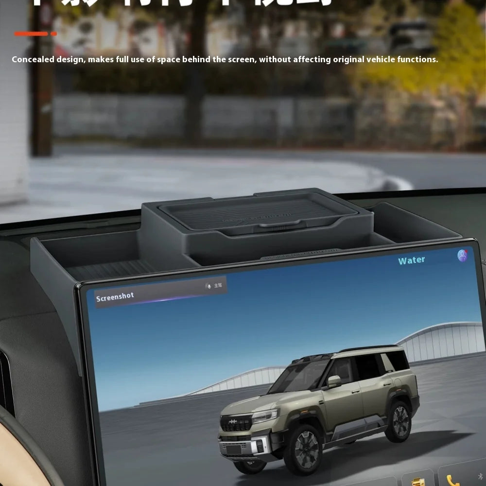 Car Central Control Screen Storage Box Fit for BYD Leopard 8 Modified Auto Dashboard Storage Tissue Box Interior Upgrade Parts