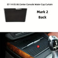 Car Front Rear Center Console Drink Cup Holder Cover Trim Zipper Rolling Curtain For BMW X5 X6 E70 E71 E72 2007-2014 51166954943