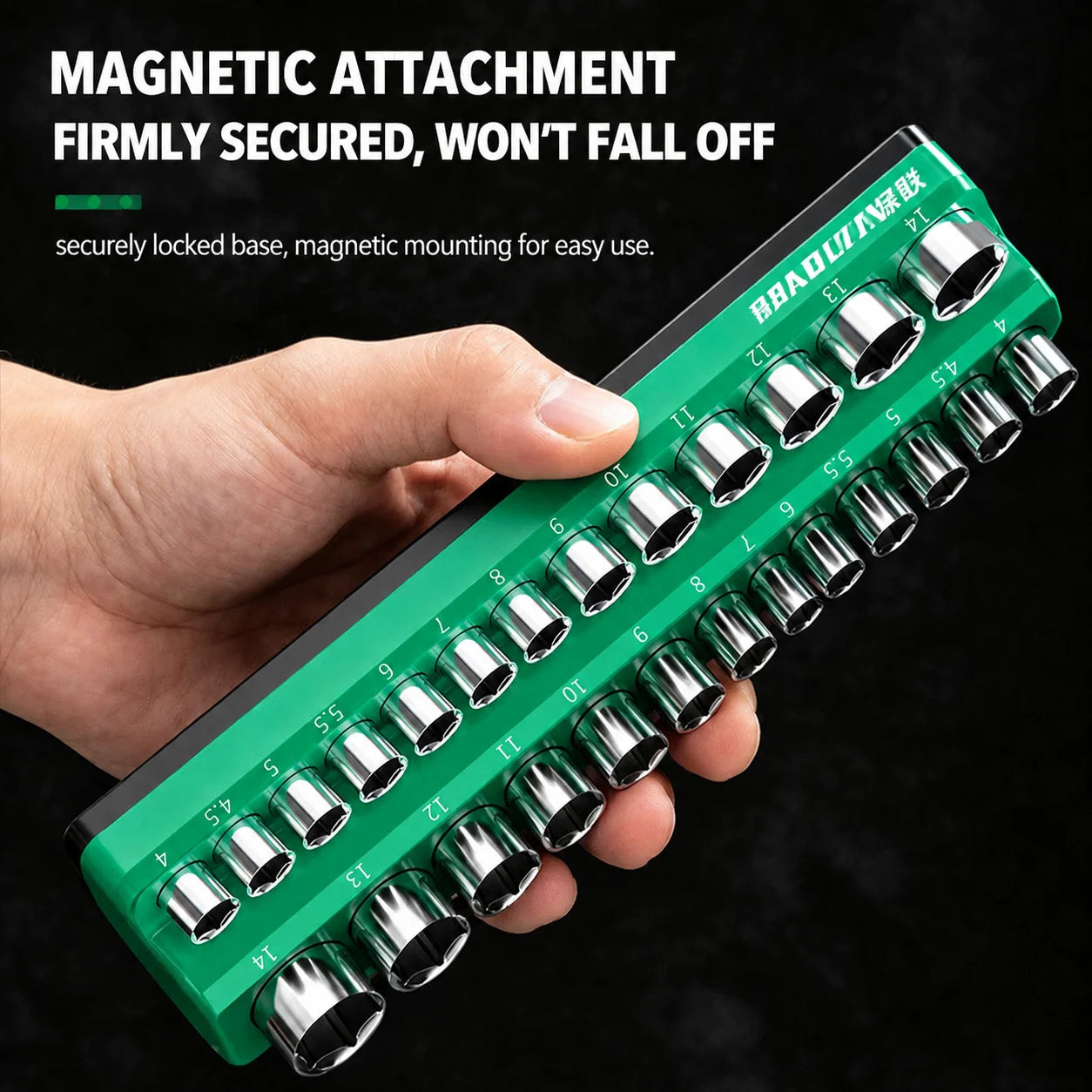 Magnetic Absorption Tools Storage Rack Durable Plastic Hex Socket Bit Holder For 1/4 3/8 1/2 Drive Screwdriver Accessories