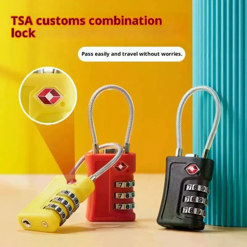 Travel TSA Customs Lock Password Changeable Lock 3 Digit Portable Zinc Alloy Suitcase Luggage Backpack