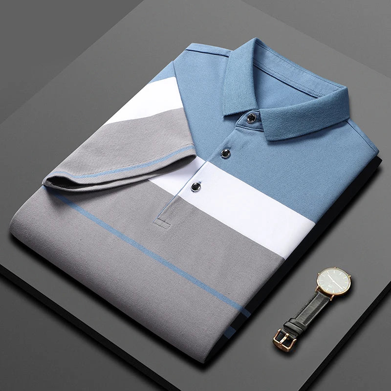 Outdoor Men's Mountaineering Hiking Pure Cotton Slim Fit Sports Leisure Polo Shirt Summer Fashionable Versatile Lapel T-shirt