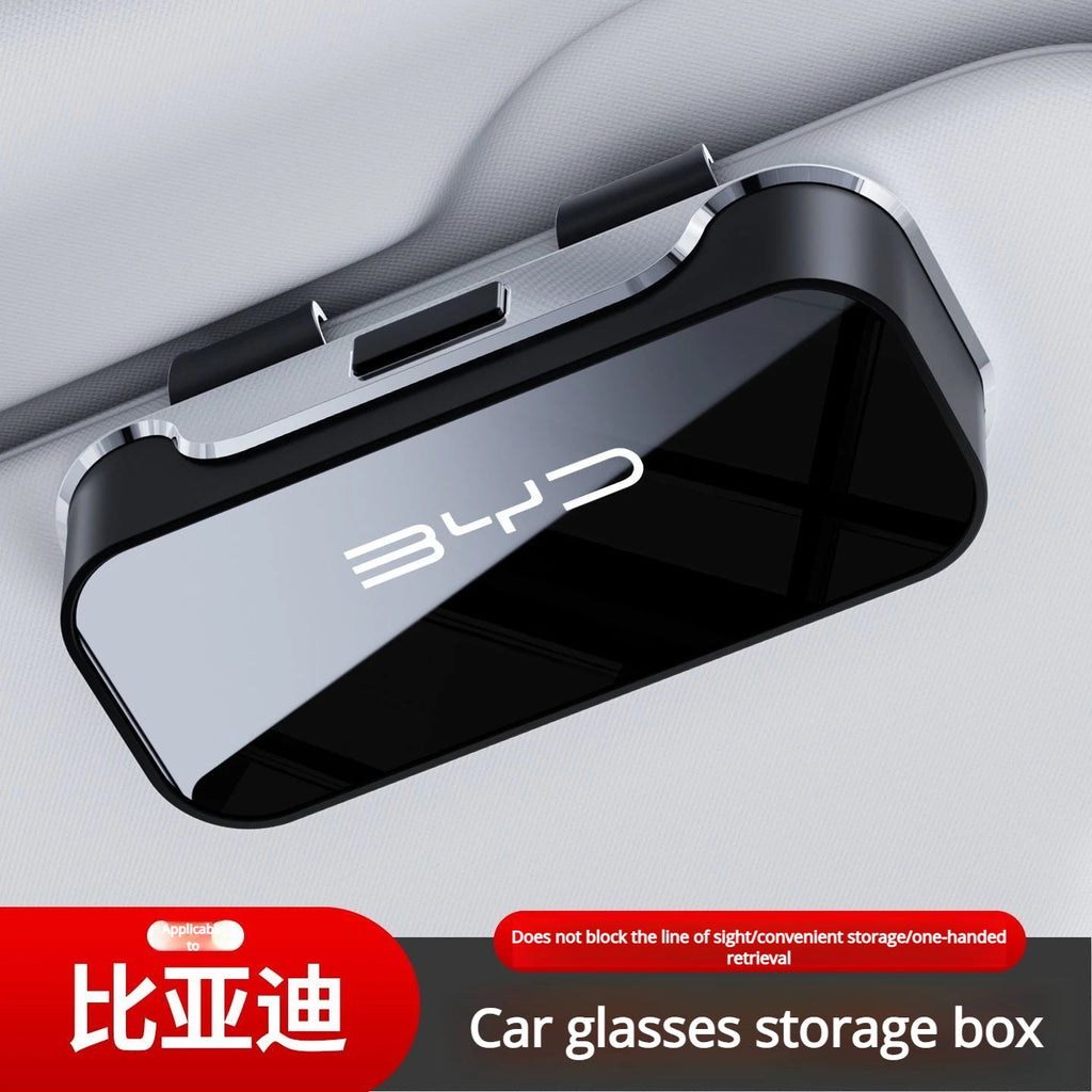 FOR Byd Seagull Han ev Storage Glasses Case, Dolphin Seal Song Qin Yuan plus Tang Sun Visor Sunglasses Clip accessories