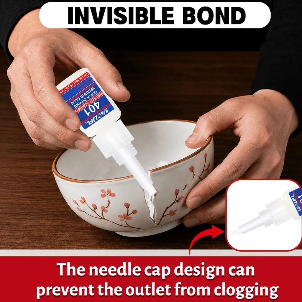 New LOOLIFL Super Glue Instant Strong Bond Adhesive Clear Fast Curing For Metal Plastic Wood Glass Ceramic Rubber Leather Repair