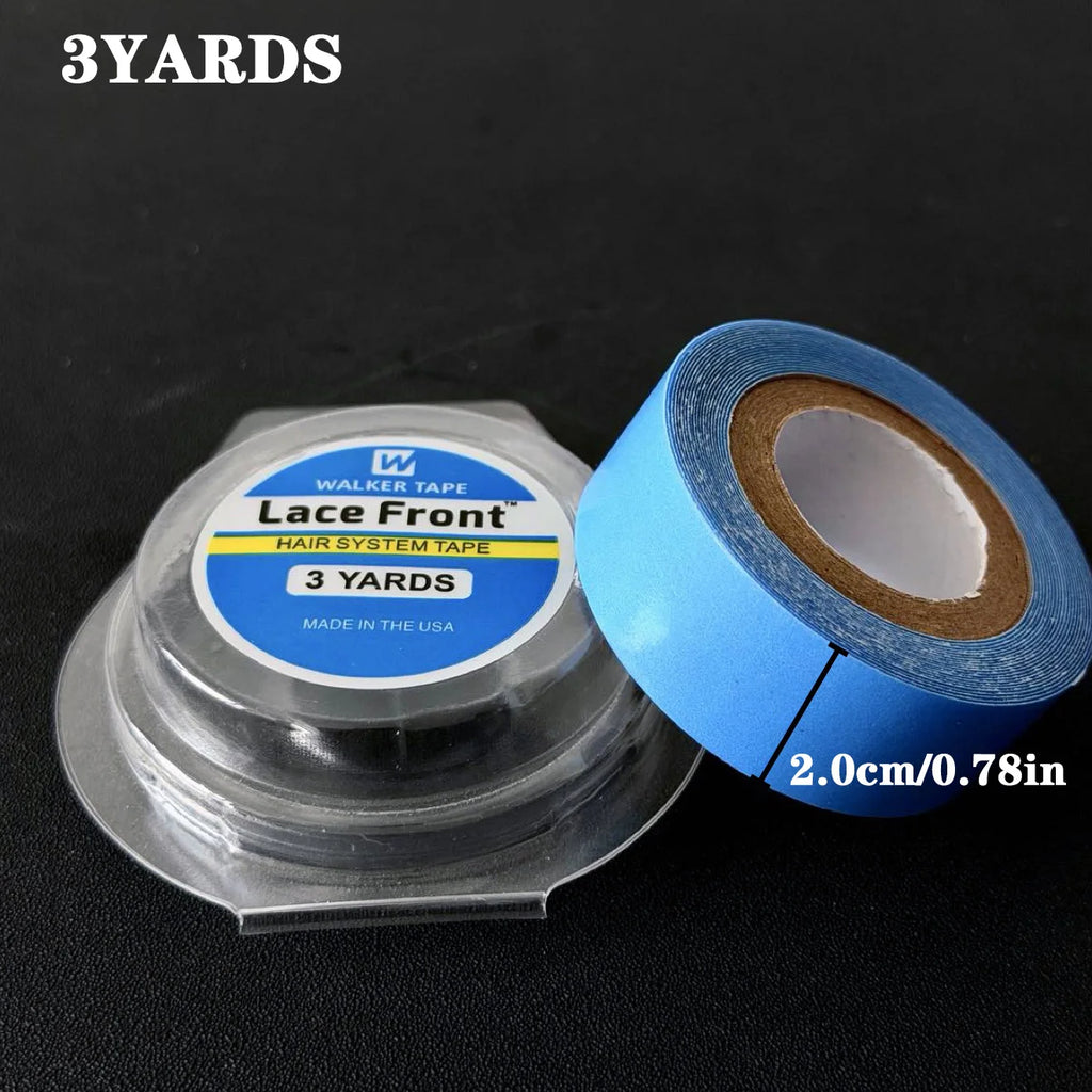 2PCS 3Yards 2.0cm Lace Front  Hair System Tape Double Sided Adhesives Tape For Hair Extension Toupee Wig White Tape Strong Hold